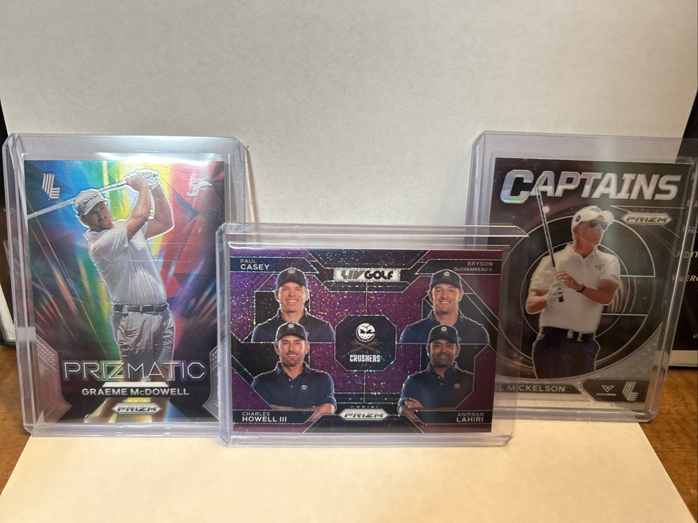 Prizm LIV Golf Lot Featuring McDowell DeChambeau Mickelson