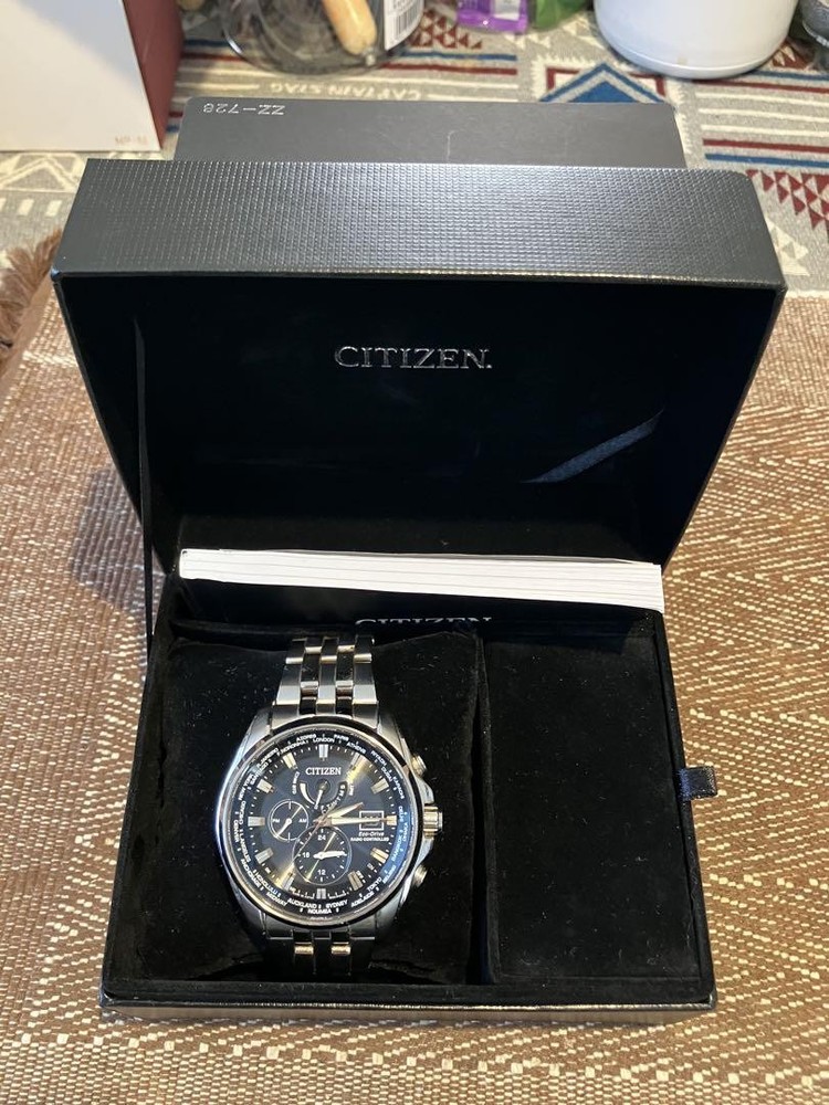 CITIZEN Eco-Drive Black AT9060 131386 Solar Watch