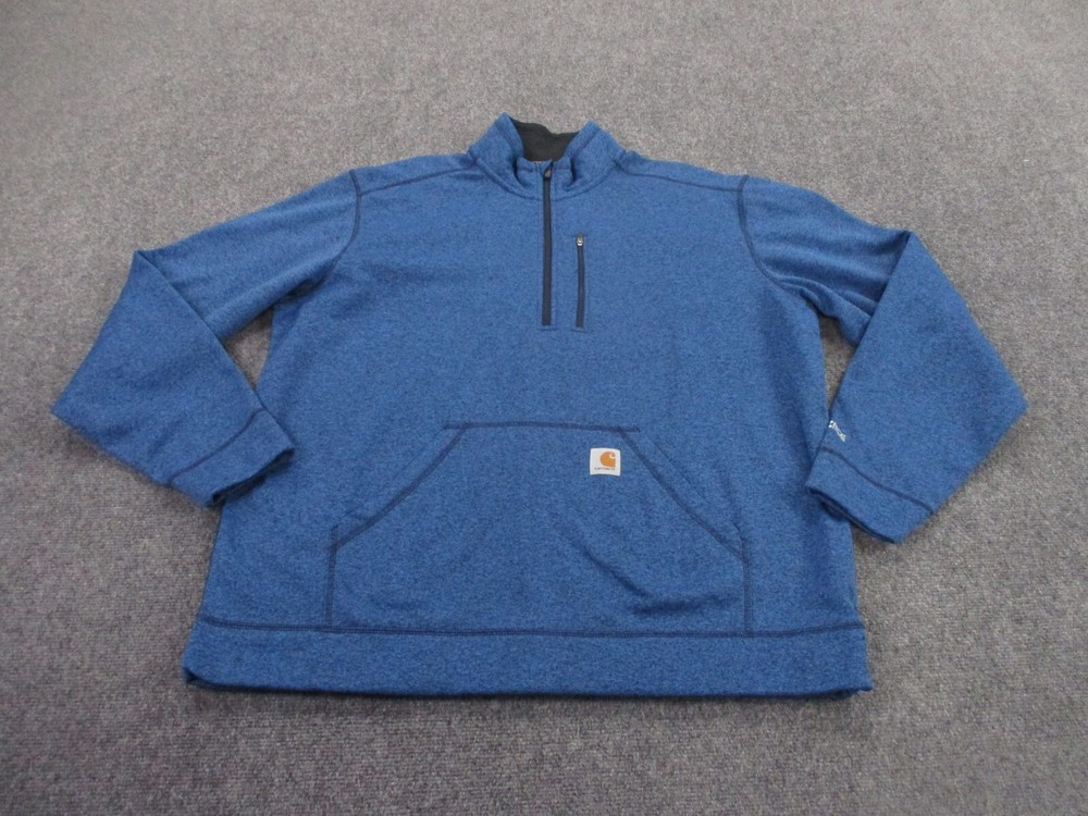 Carhartt Men's 2XL Blue Relaxed Force Active Workwear Pullover Jacket for Hiking