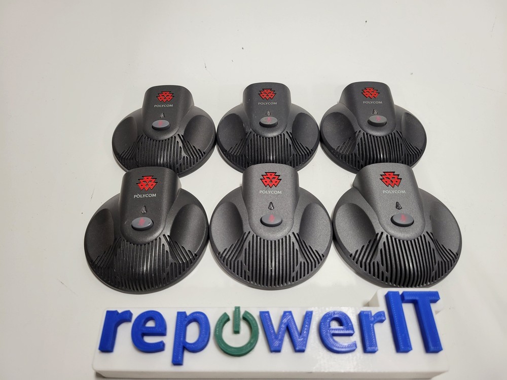 Lot of 6x Polycom External Microphones 2201-07155-605 & 2201-07155-601 USED