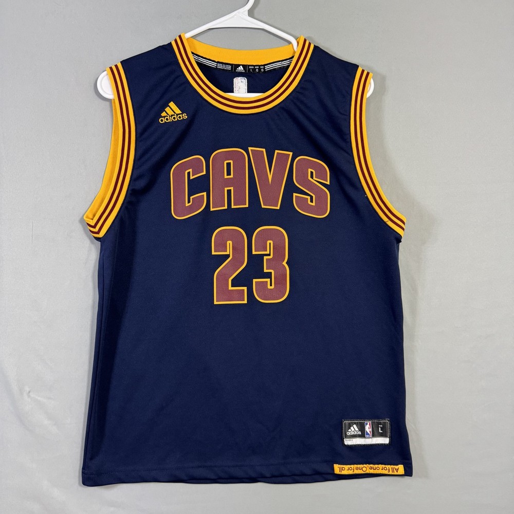 Cleveland Cavaliers Jersey Mens Large Blue NBA Basketball LeBron James 23 Adidas