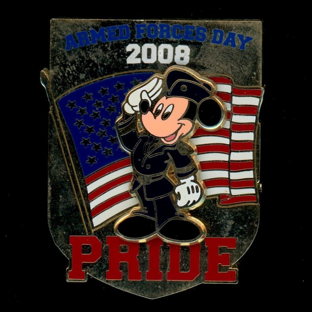 WDW Armed Forces Day 2008 Pride Mickey Salutes LE Disney Pin 61228-image
