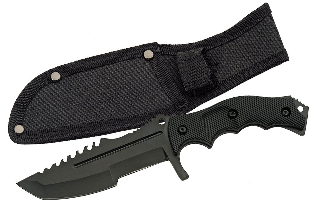 New Rite Edge Hunter Black Fixed Blade Knife 211548-BK