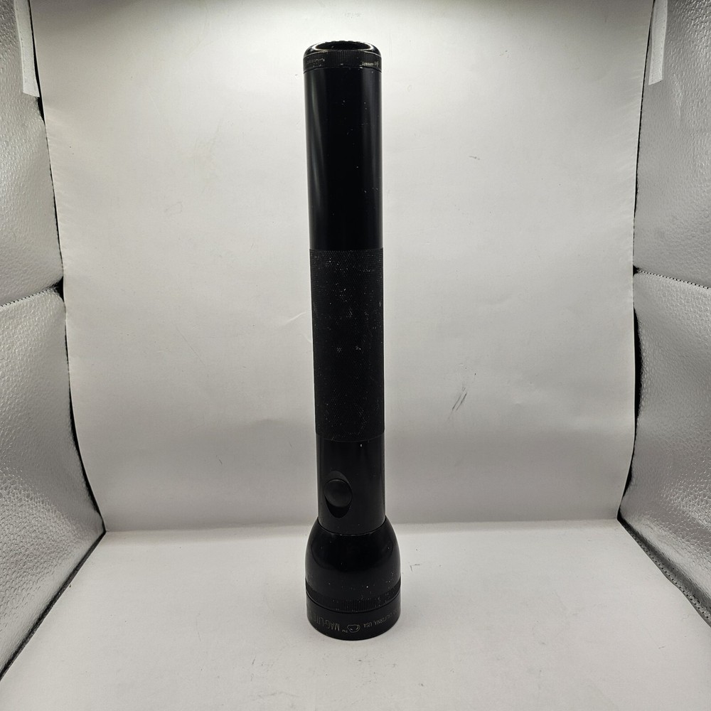 Mag-Lite 12 Inch 3 D Cell Black Metal Flashlight Heavy Duty - Tested