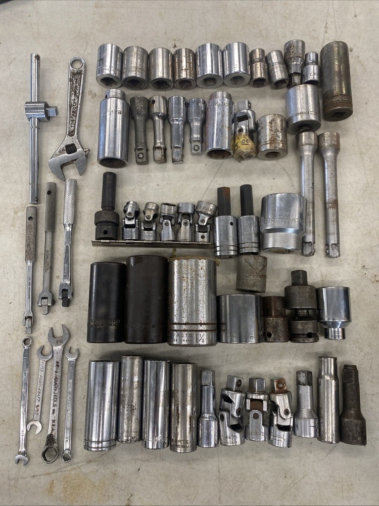 50+ pc. Lot Craftsman/Proto/MAC/etc USA  3/8, 1/2