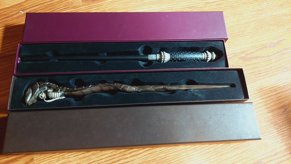 Harry Potter Death Eater and Narcissa Malfoy Interactive Wands for Universal Studios