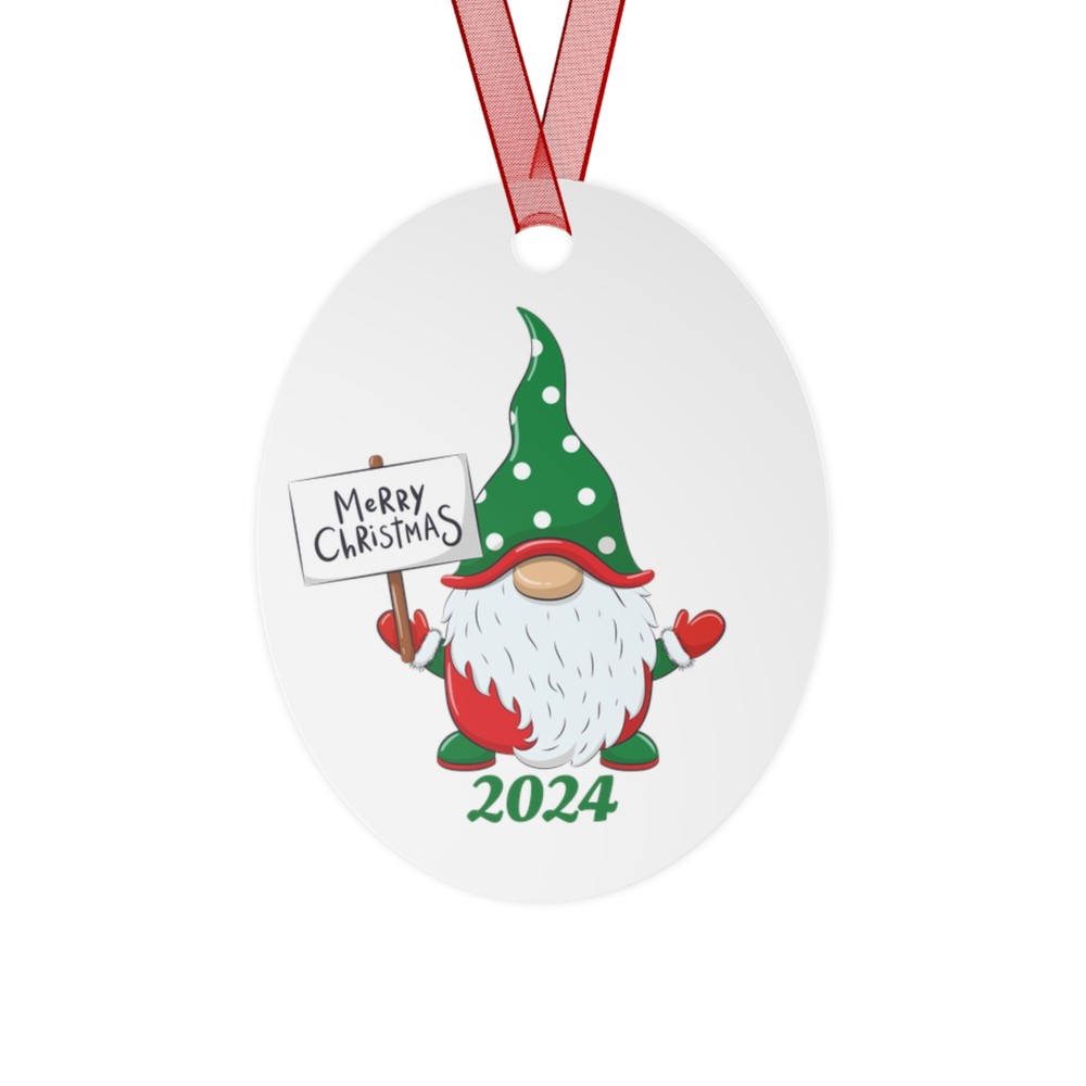 Gnome Christmas Durable Gift Tree Decoration Metal Ornaments 2024