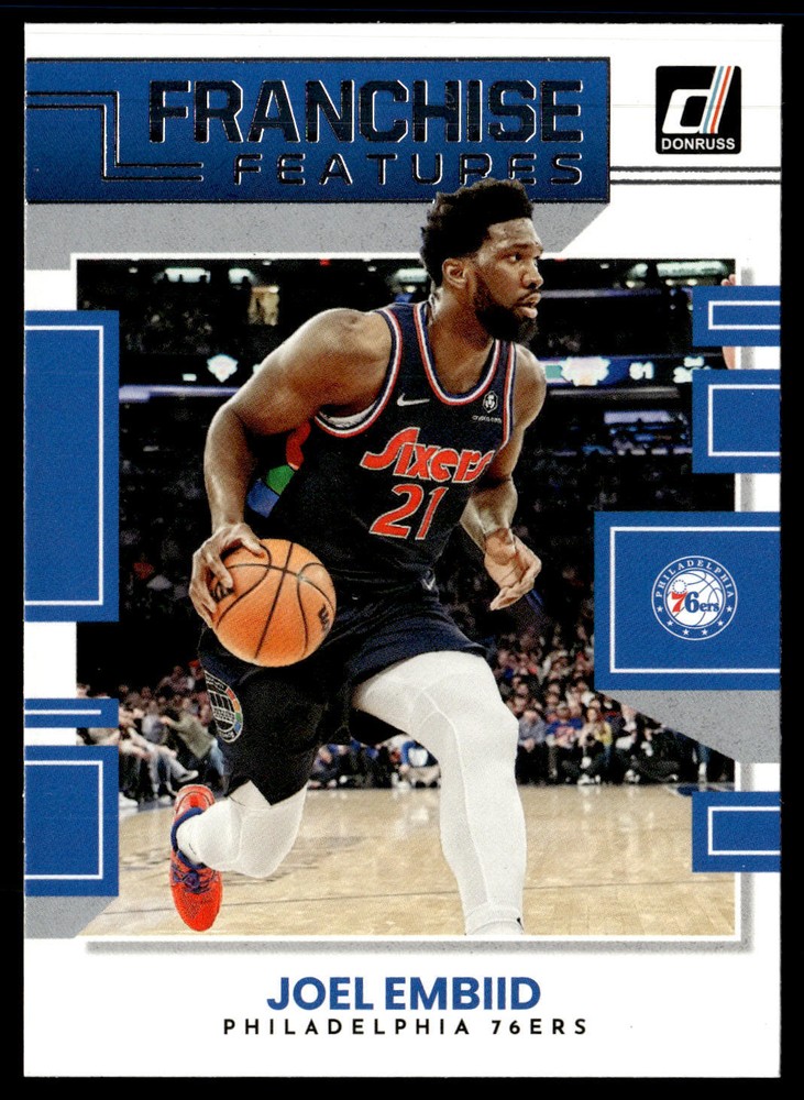 2022-23 Donruss Joel Embiid #4 Franchise Features Philadelphia 76ers