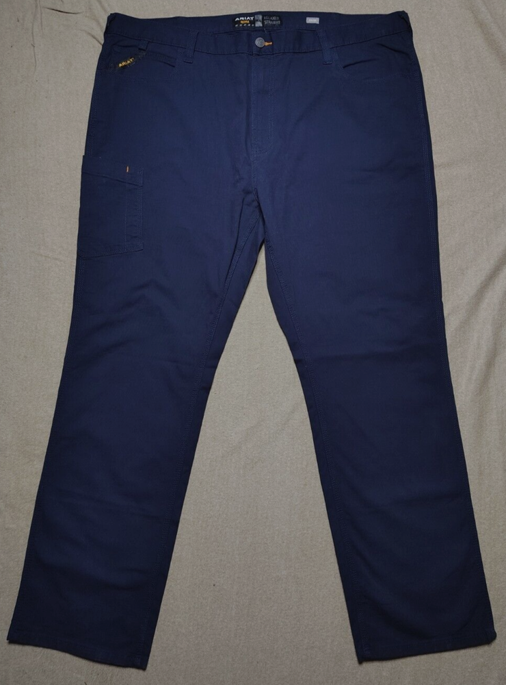 Ariat Work Pants Mens Rebar M4 Relaxed Straight Durastretch Blue Size 44x32