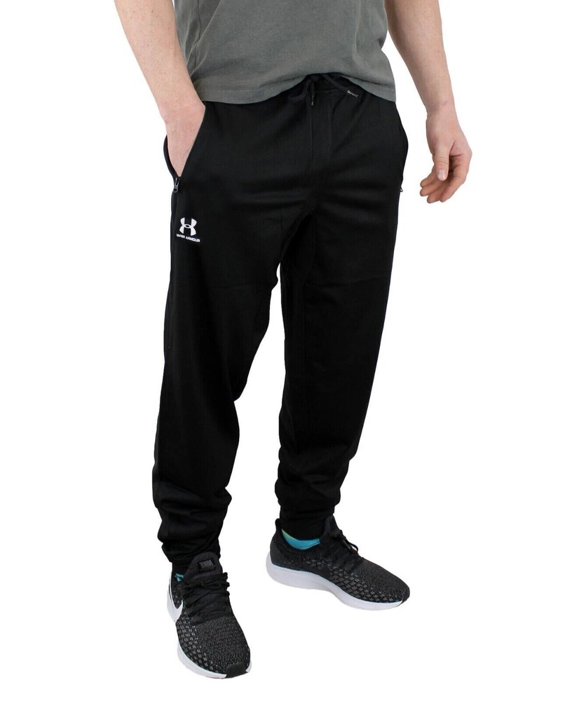 Under Armour Men's Loose Fit Sport Style Tricot Jogger Pants, Black, Size M