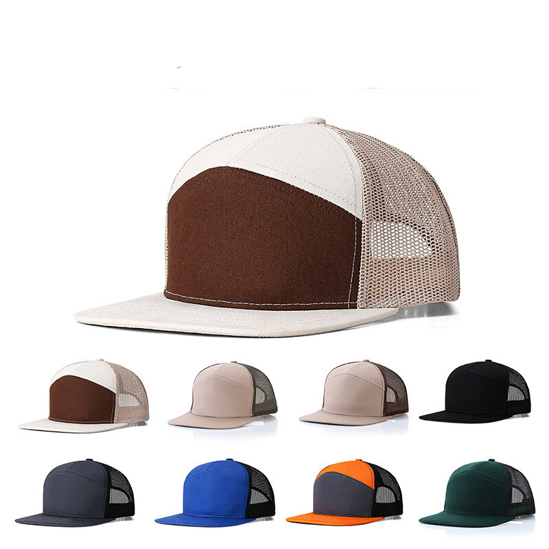 Men Women New Classic Trucker Cap Snapback Plain Mesh Baseball Flat Era Hat