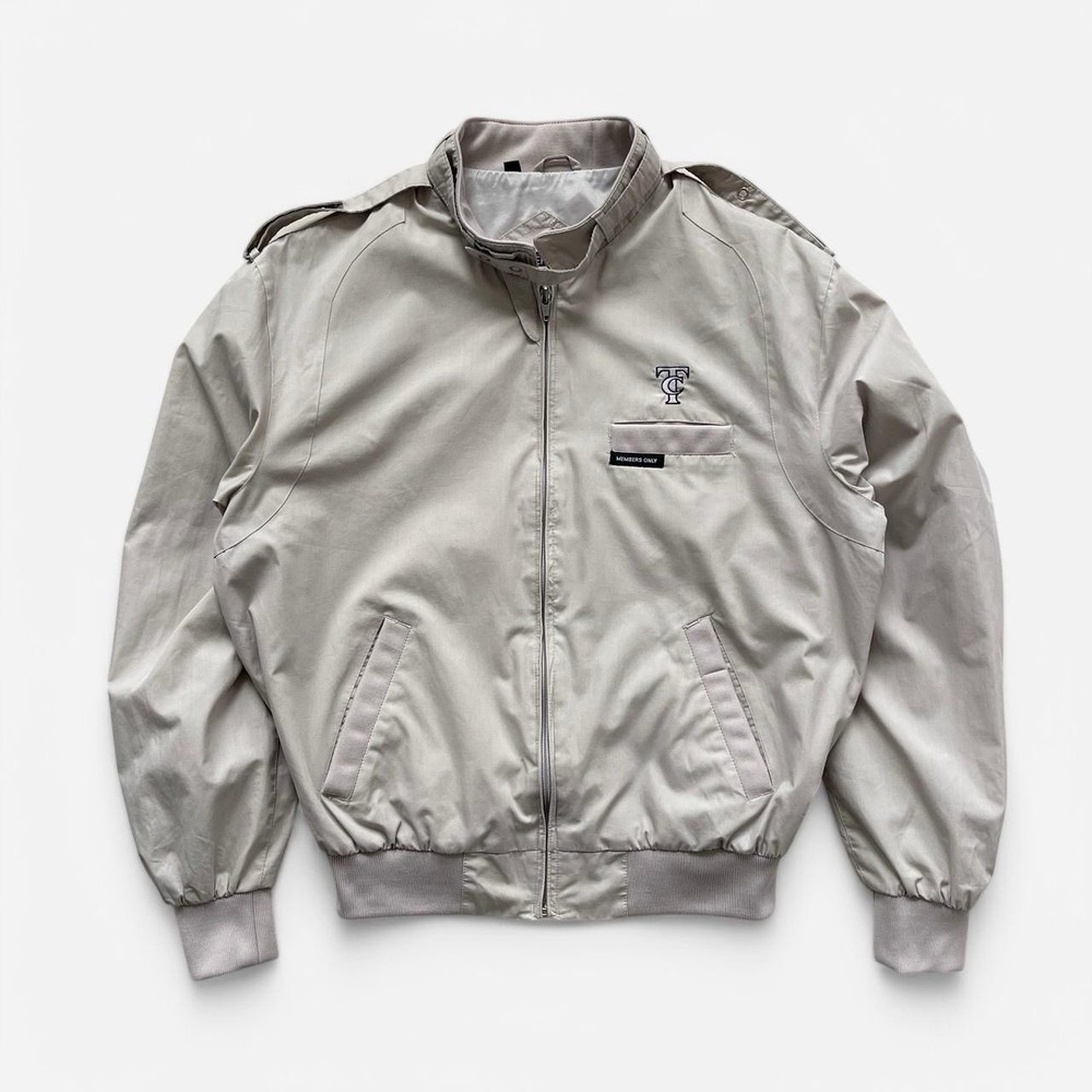 Retro Indie Festival Members Only Jacket with Embroidered Chest Pocket Size 38-image