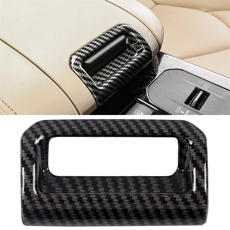 For Toyota Highlander 2020-2022 Carbon Fiber Armrest Box Switch Panel Cover Trim