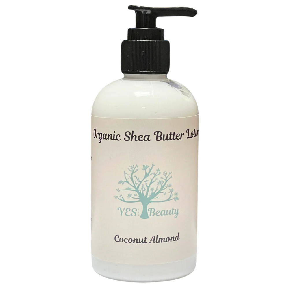 Handmade Body Lotion Organic Shea Butter & Coconut Oil - Coconut Almond - 8 oz