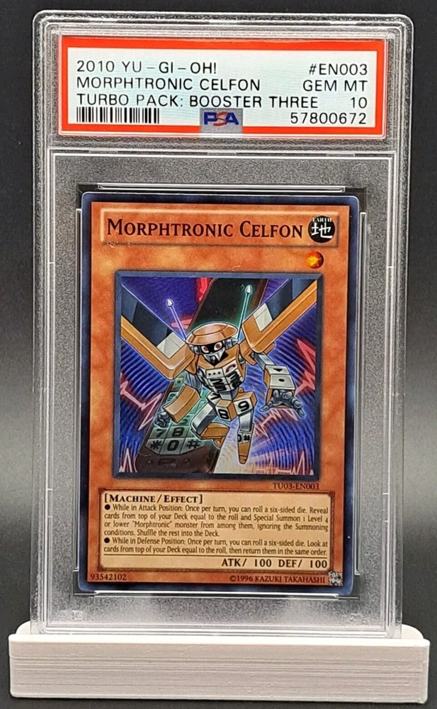 YUGIOH TU03-EN003 MORPHTRONIC CELFON SUPER RARE HOLO FOIL PSA 10 GEM MINT