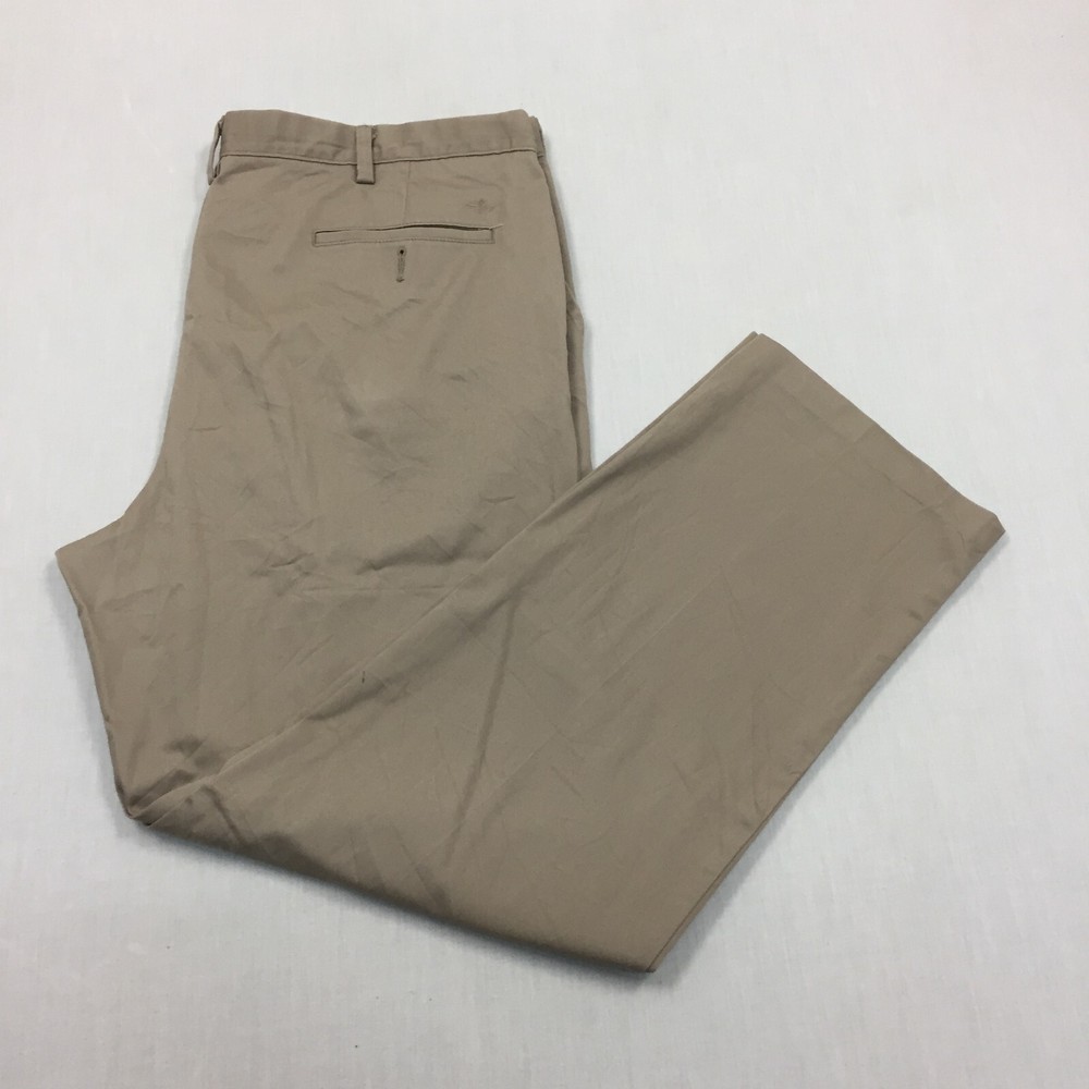 Dockers Chino Trousers Cotton Pants Straight Fit Mens Size 42W 32L Beige