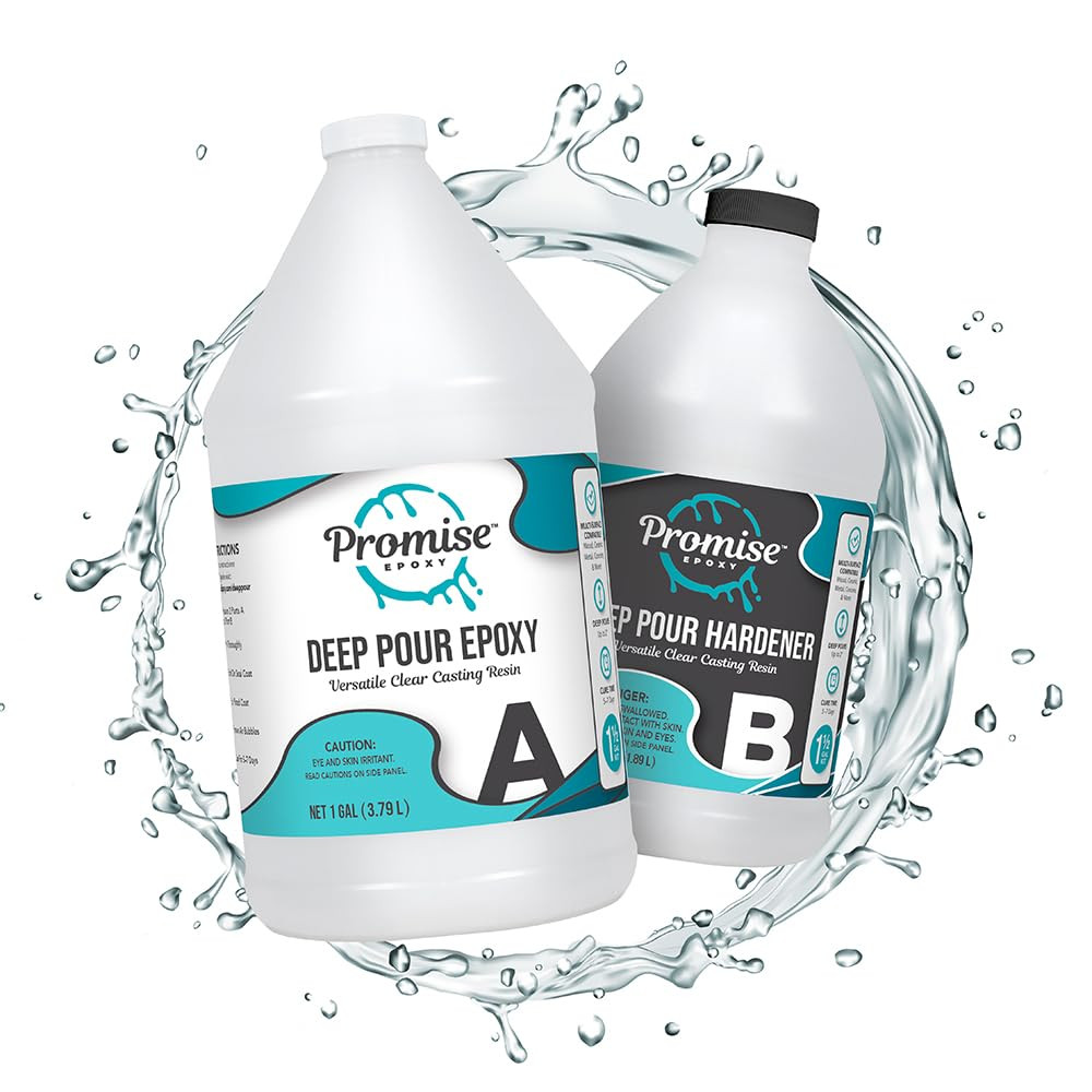 Promise Epoxy Deep Pour Epoxy Resin Kit - Food Safe, Clear Casting, Ideal for...