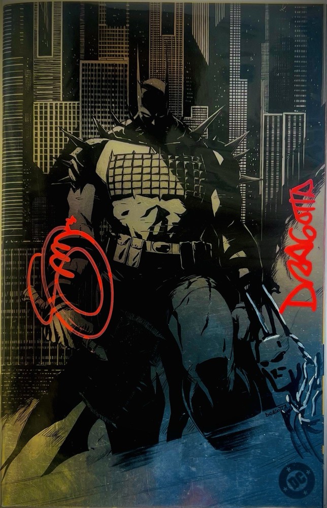 ABSOLUTE BATMAN 1 B&W FOIL 4th PRINTING SIGNED REMARQUE BY DRAGOTTA SNYDER RARE!