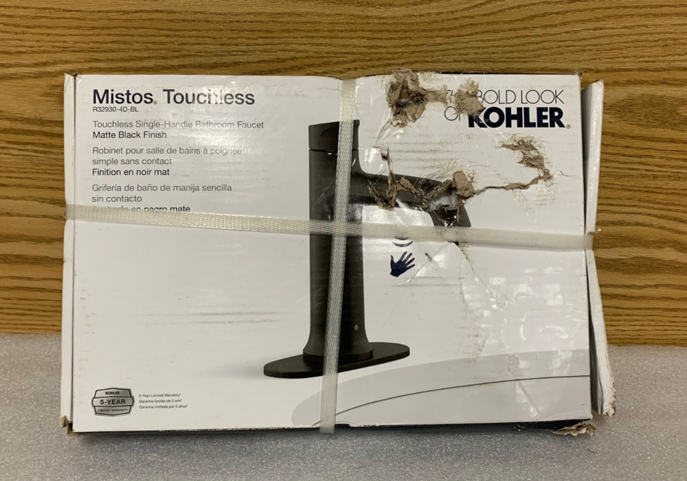 KOHLER Mistos Matte Black Touchless Single Hole Bathroom Faucet