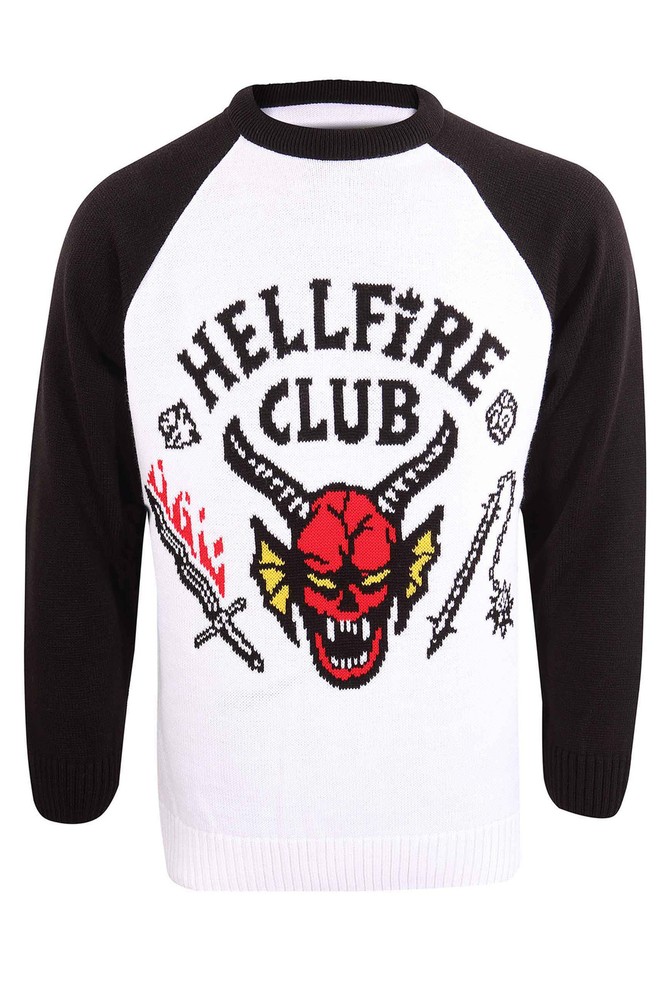 Stranger Things Hellfire Club Ugly Christmas Sweater Unisex Official