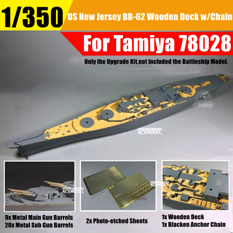 1/350 Scale USS New Jersey BB-62 Battleship Super Detail-up Set for Tamiya 78028