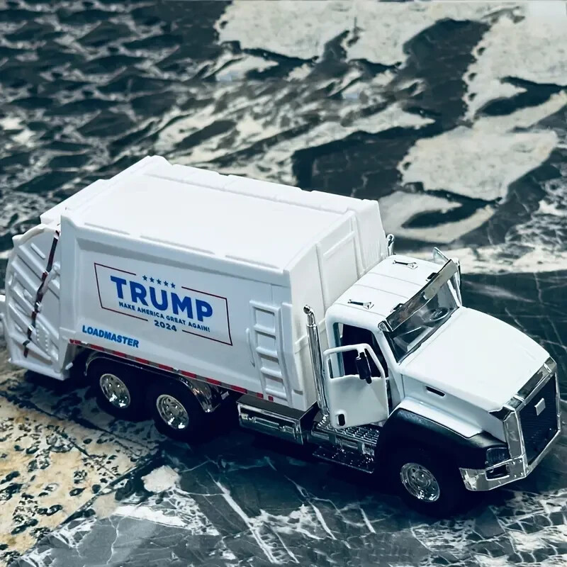 President Trump Garbage Supporters Truck MAGA 1:50 Scale Die-Cast Metal