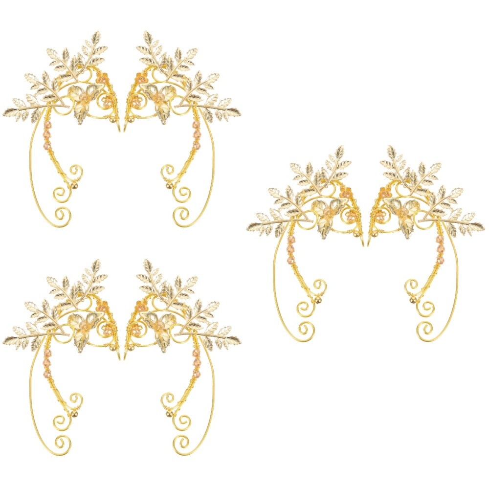 3 Pairs Easy-Wear Sterling Silver Ear Cuff Earrings for Women