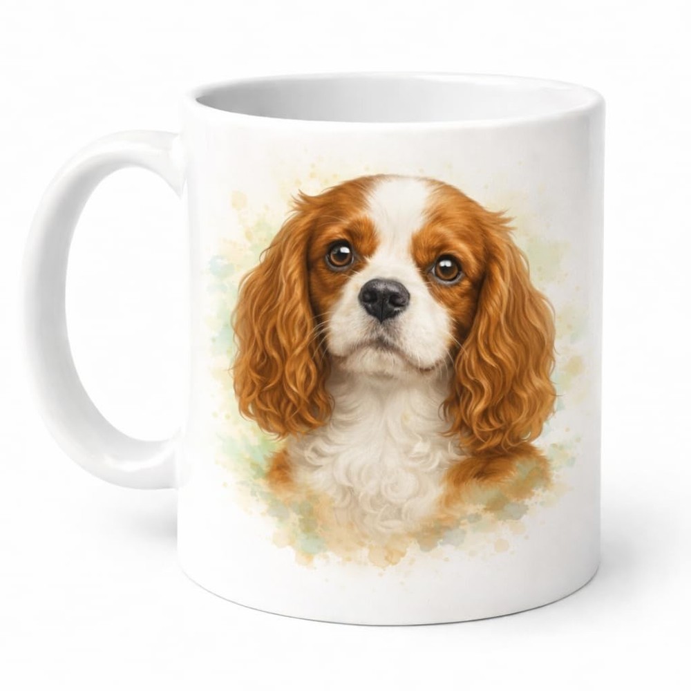 Brew Crew Gifts Cavalier King Charles Spaniel Mug White Ceramic Beer Mug