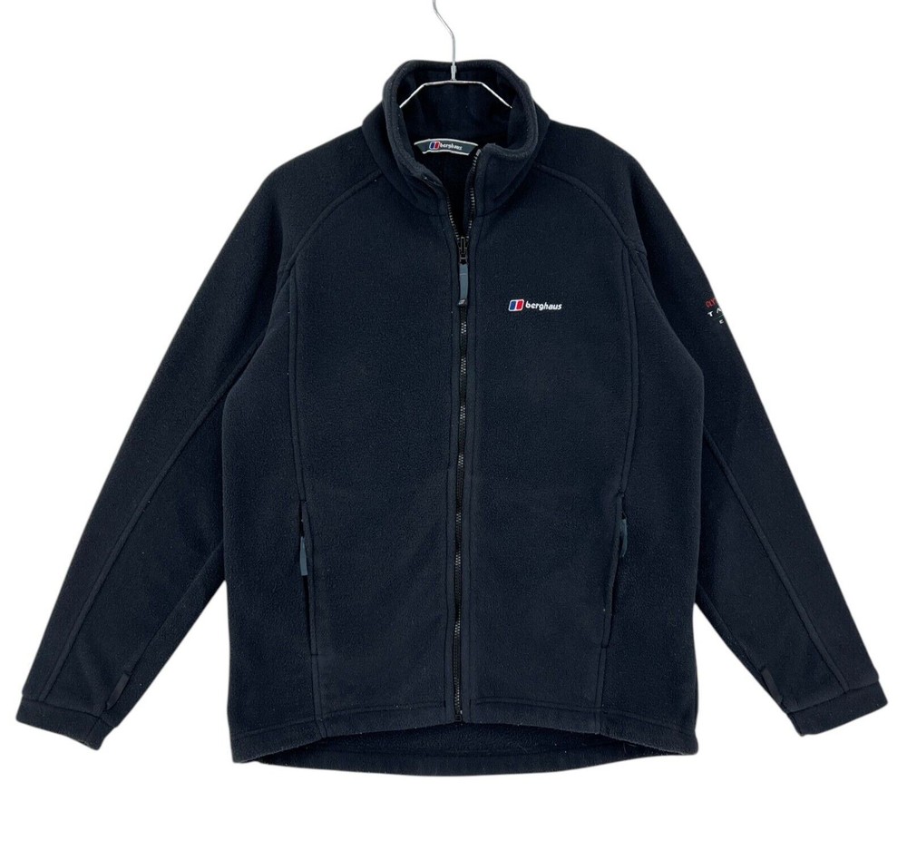 BERGHAUS Black Full Zip Fleece Sweatshirt Jumper Men Size M