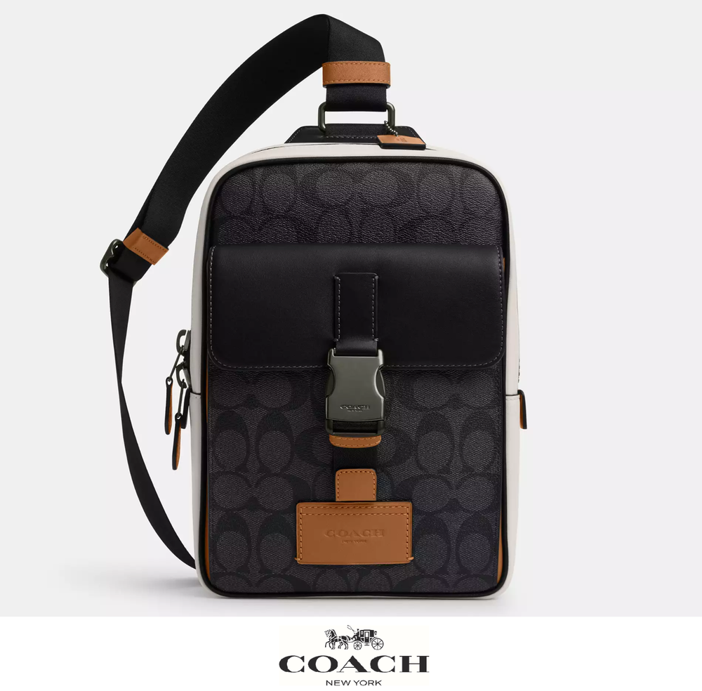 NWT Coach Track Pack Colorblock Signature Canvas Backpack CR269