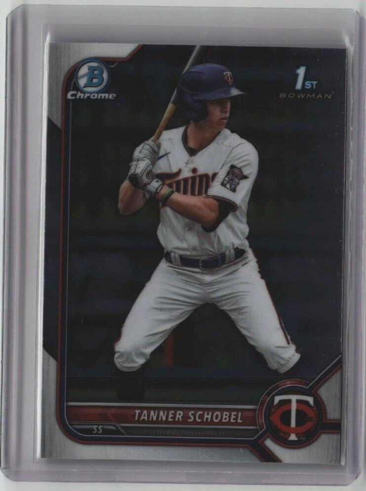 TANNER SCHOBEL ROOKIE BOWMAN CHROME 1st BDC-28 2022 MLB MINN TWINS FREE SHIPPING