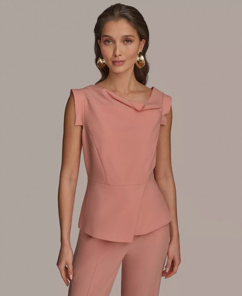 Donna Karan New York Women's Top Sz S Structured Asymmetrical