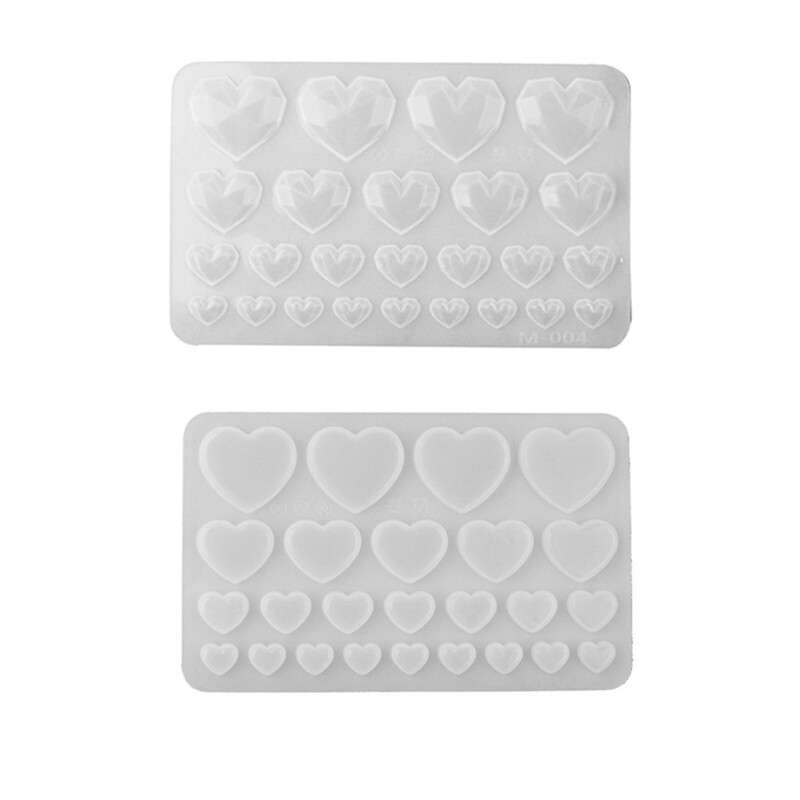 Handmade Heart Pendant Epoxy Resin Silicone Mold for DIY Jewelry Crafting