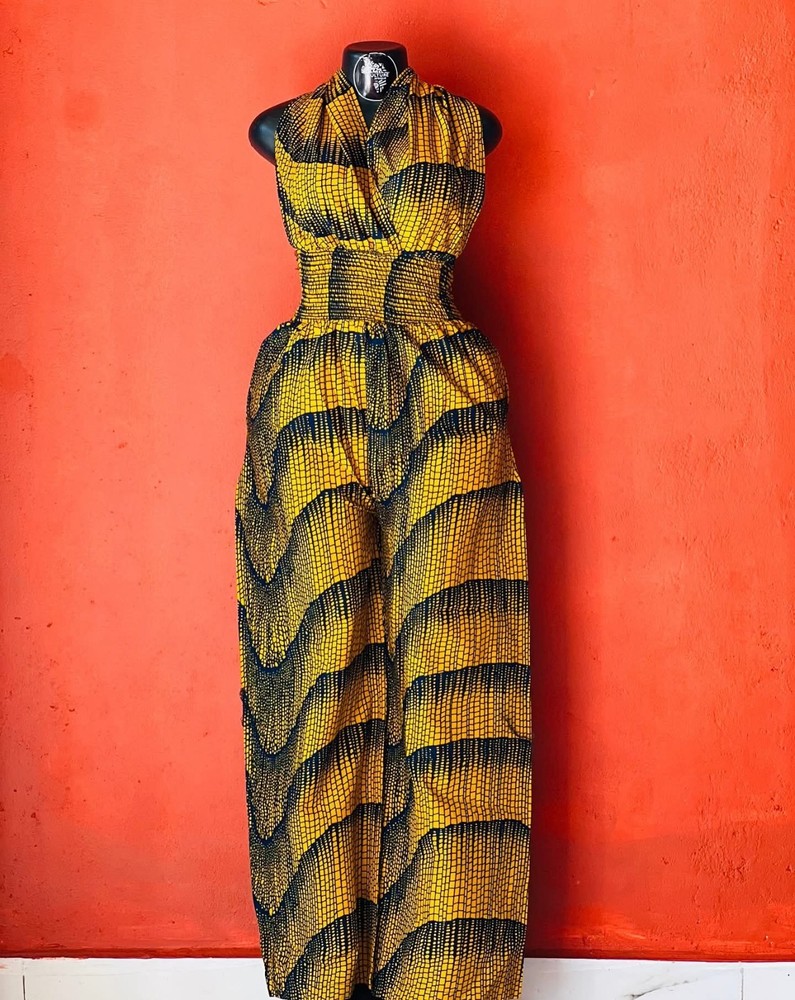 Ankara Multicolored Infinity Jumpsuit Size S - M
