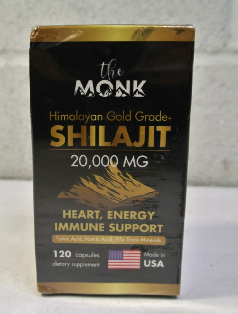 THE MONK Himalayan Gold Grade+ Shilajit  Humic Acid, 85+ Minerals Exp:10/2026