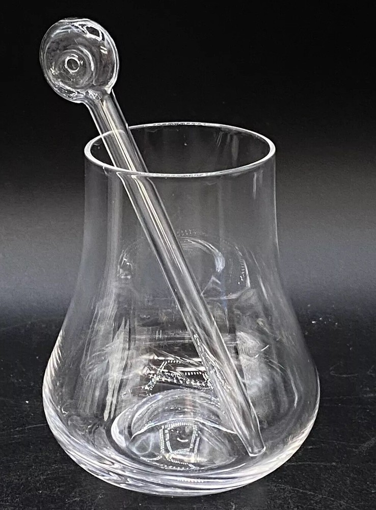 Whiskey Glass & Glass Water Dropper Pipette Set Bar Distillery