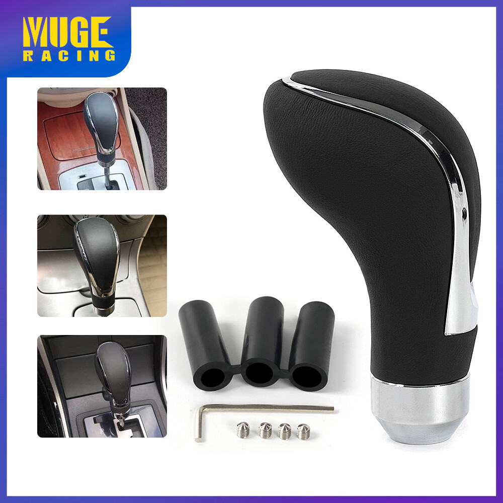 Black Universal Leather Automatic Car Shift Knob Manual Gear Stick Shifter Lever
