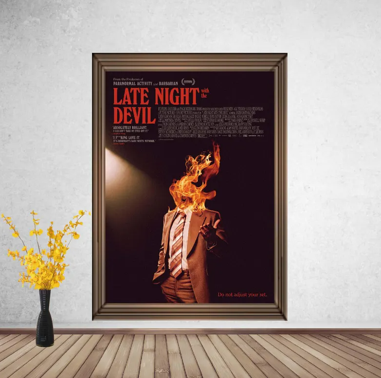 Late Night with the Devil Classic Movie Poster, Home Decor, Vintage Movie Poster