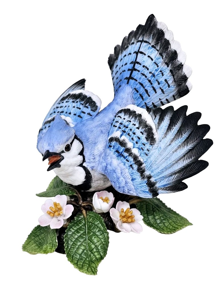 Lenox Garden Birds Male Blue Jay Bird Figurine w/Foam Box No COA Mint Porcelain