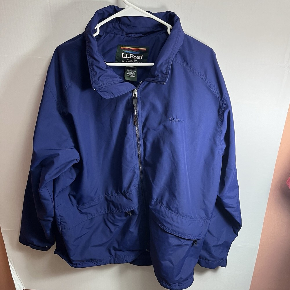 LL Bean Men's XL Windbreaker Jacket Lightweight Water-Resistant