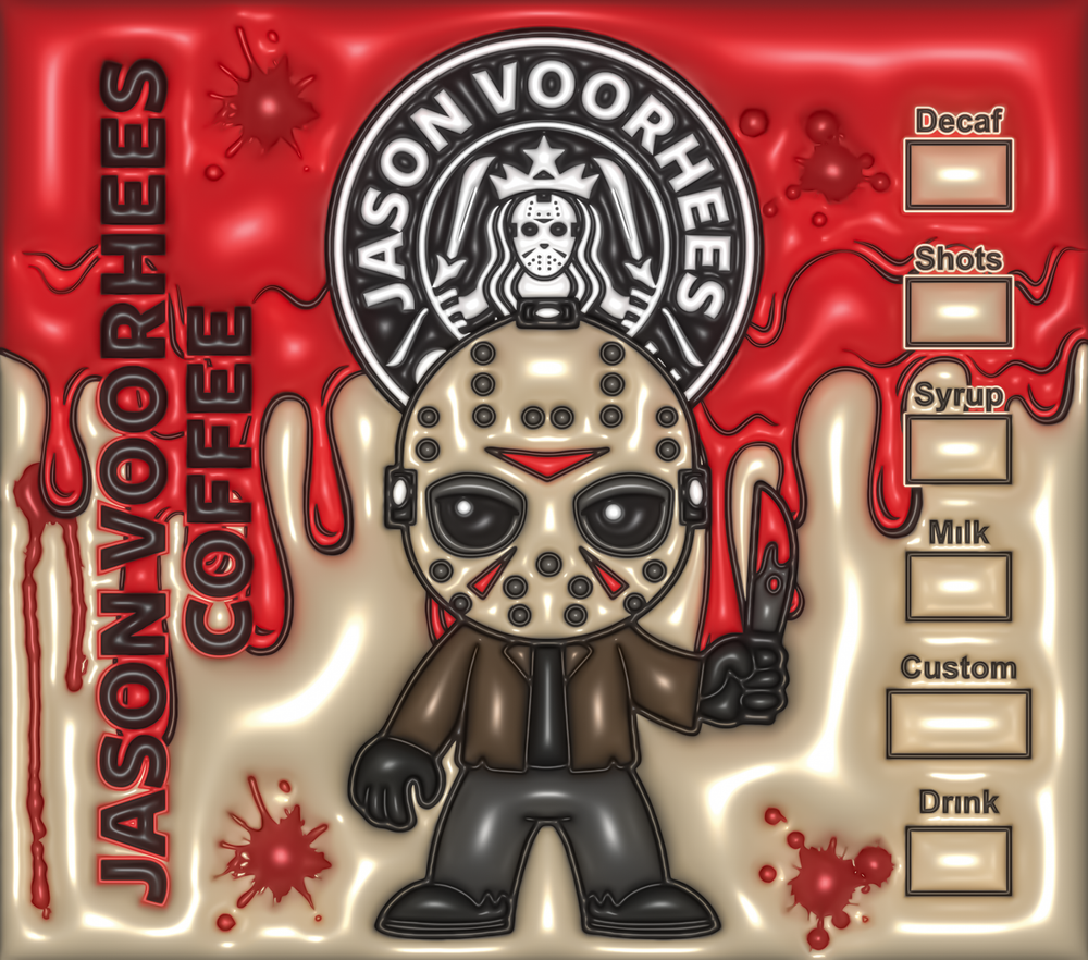 Jason Voorhees Starbucks Coffee tumbler