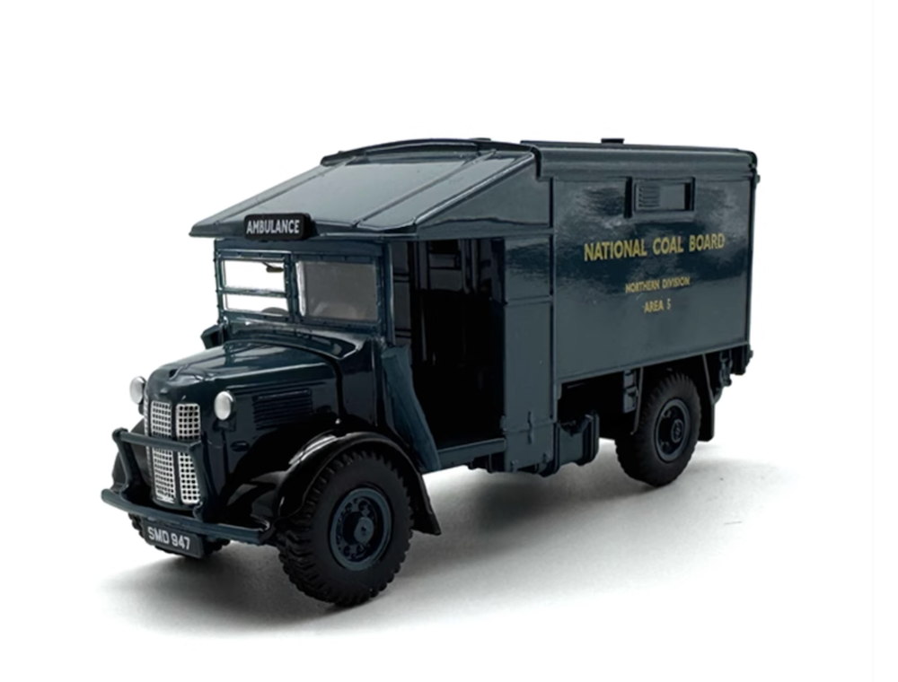 Discover the BN 1:76 Scale Red Austin K2 National Coal Board Ambulance Diecast Metal Model Car