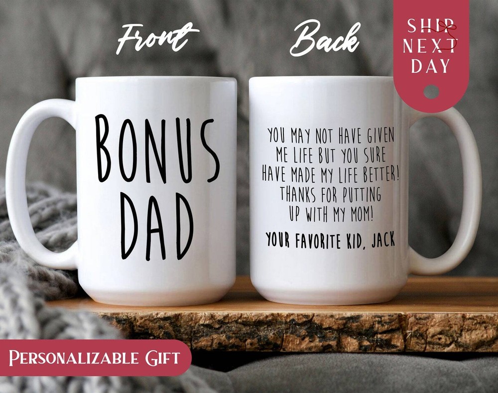 Personalized Bonus Dad Mug •You May Not Have Given Me Life Dad Mug •Custom B