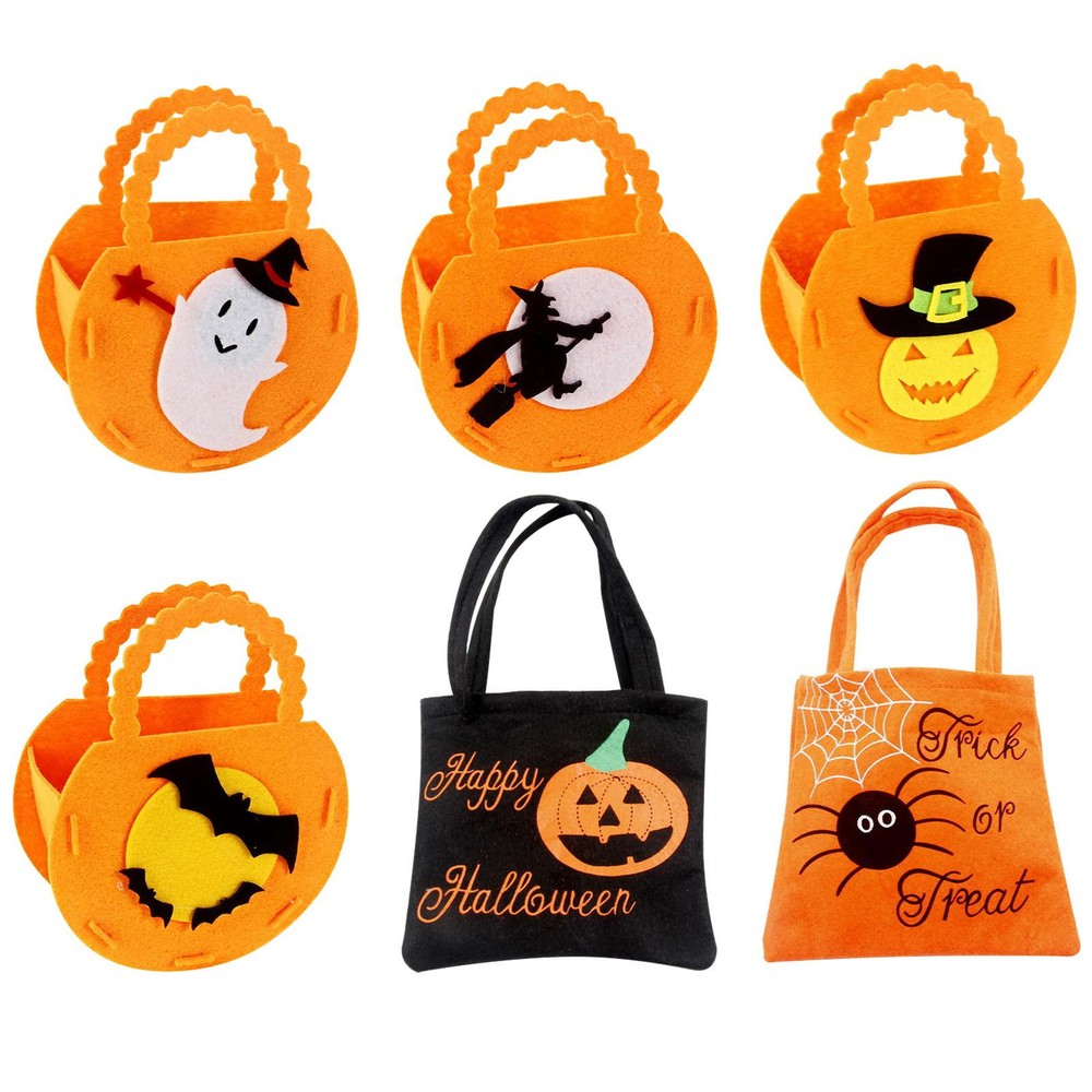 Halloween Candy Bags Reusable Felt Cloth Tote Bags Halloween Bags Felt pleasure