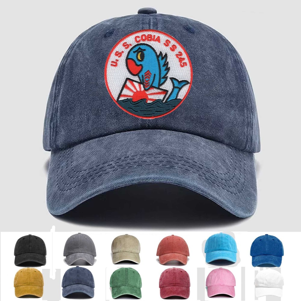 Custom Embroidered Hat SS-245 USS Cobia, Veteran Cap, Trucker Hat, Gift Idea