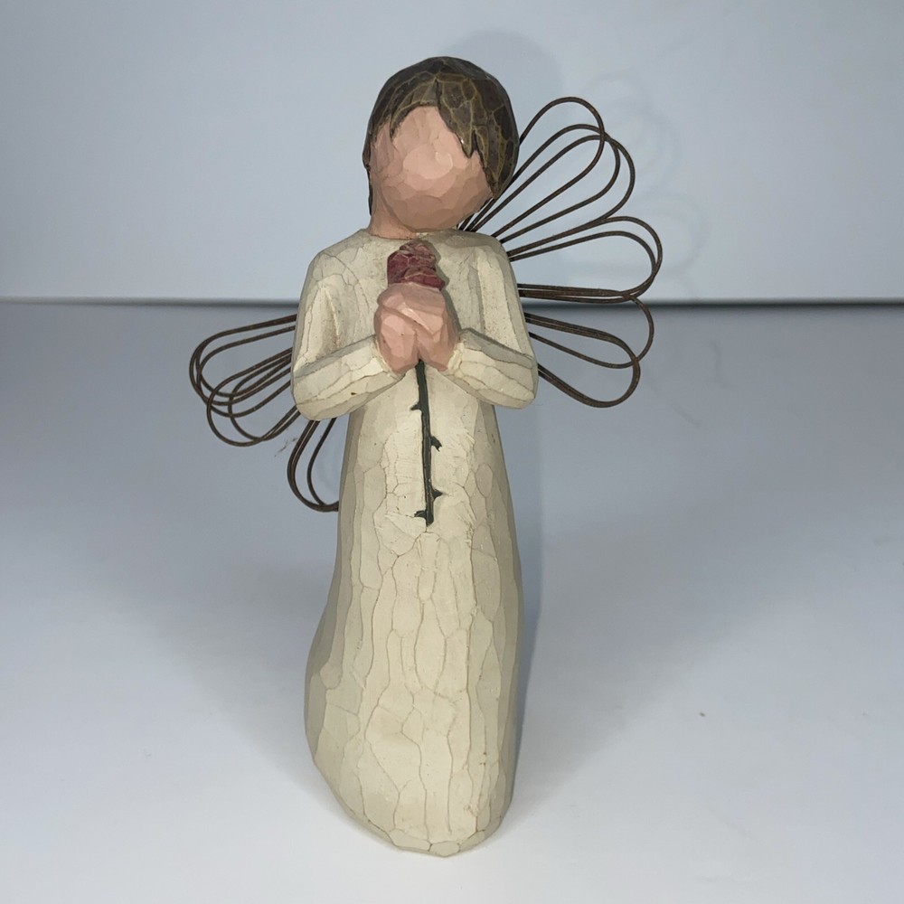 Willow Tree Loving Angel Figurine with Thorny Rose by Susan Lordi