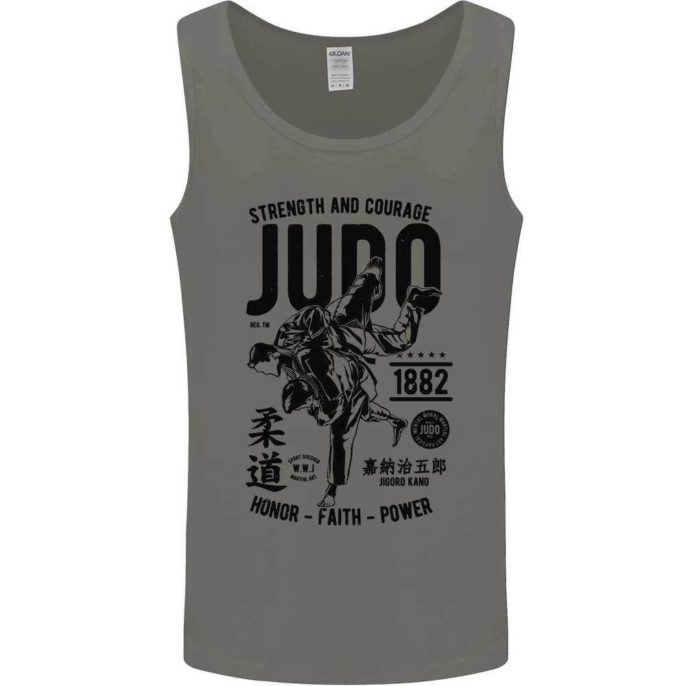 Judo Strength and Courage Martial Arts MMA Mens Vest Tank Top