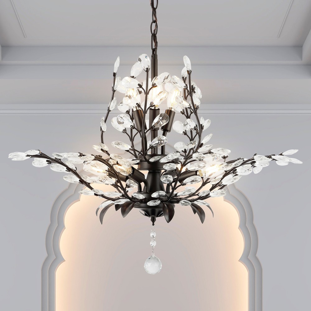 Elisana 28.5-Inch 7-Light Modern Bohemian LED Chandelier in Oil Rubbed Bronze