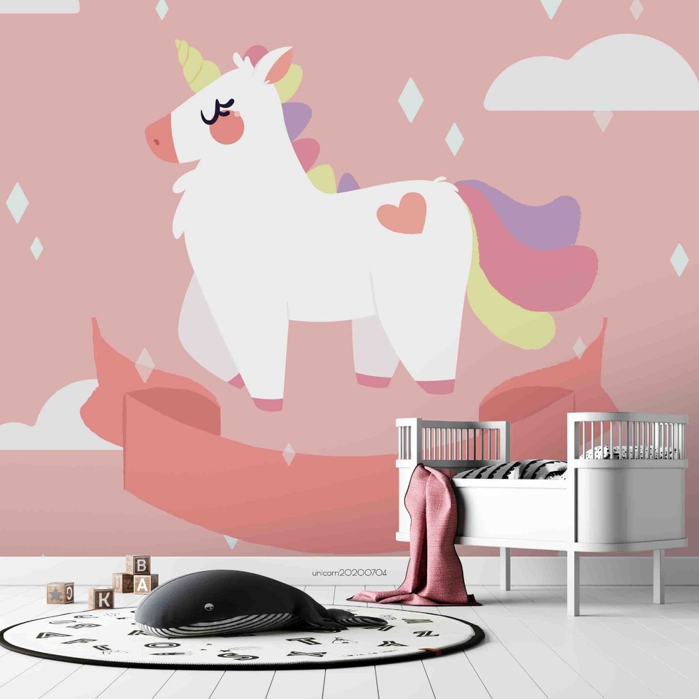 3D Unicorns Cartoon Illustration Wall Murals Wallpaper Murals Wall Sticker 2