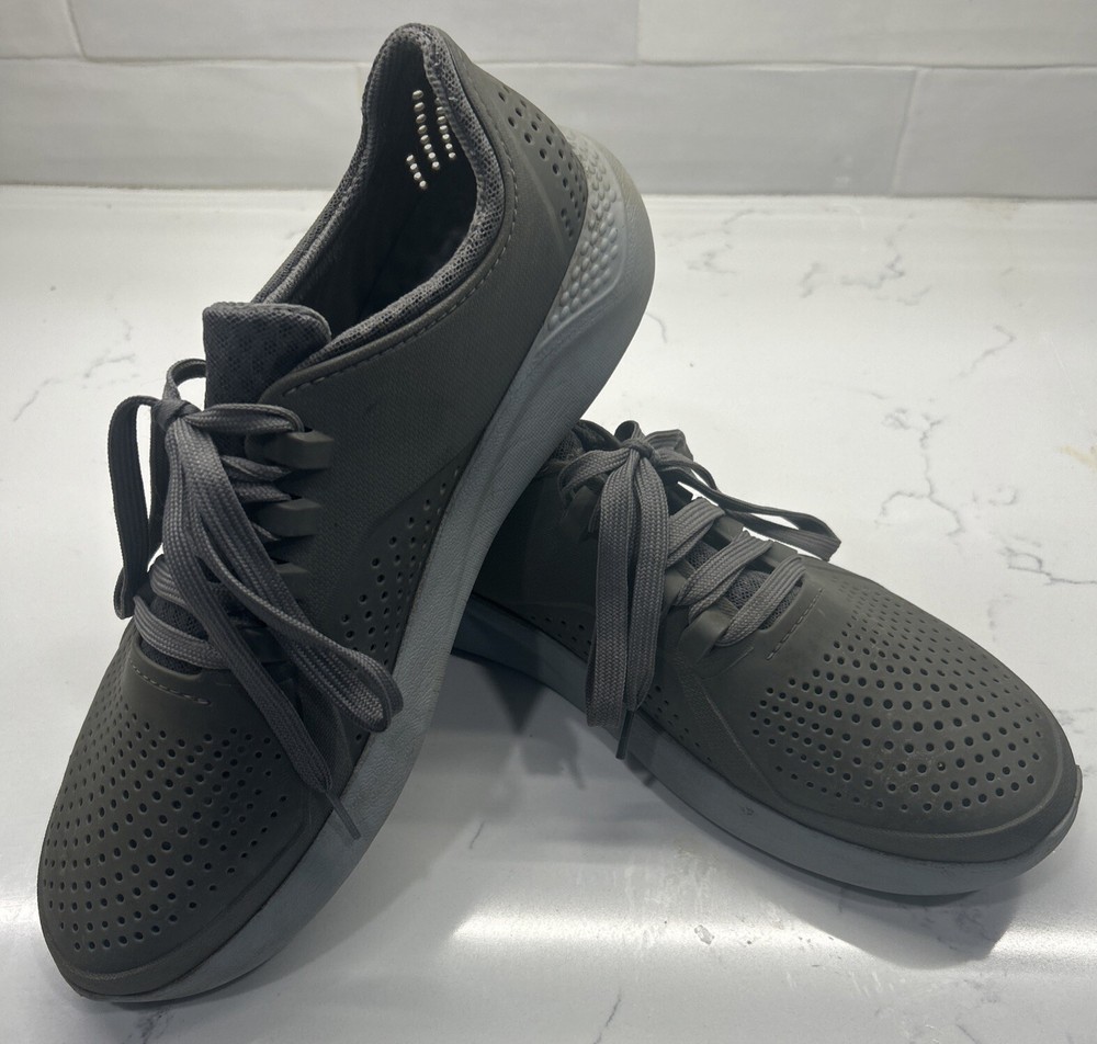 Crocs Men's LiteRide 360 Pacer Army Green And Gray 204967 Sneakers Shoes Size 10